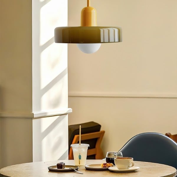 Morandi Disc Orb Glass Pendant Lamp S8