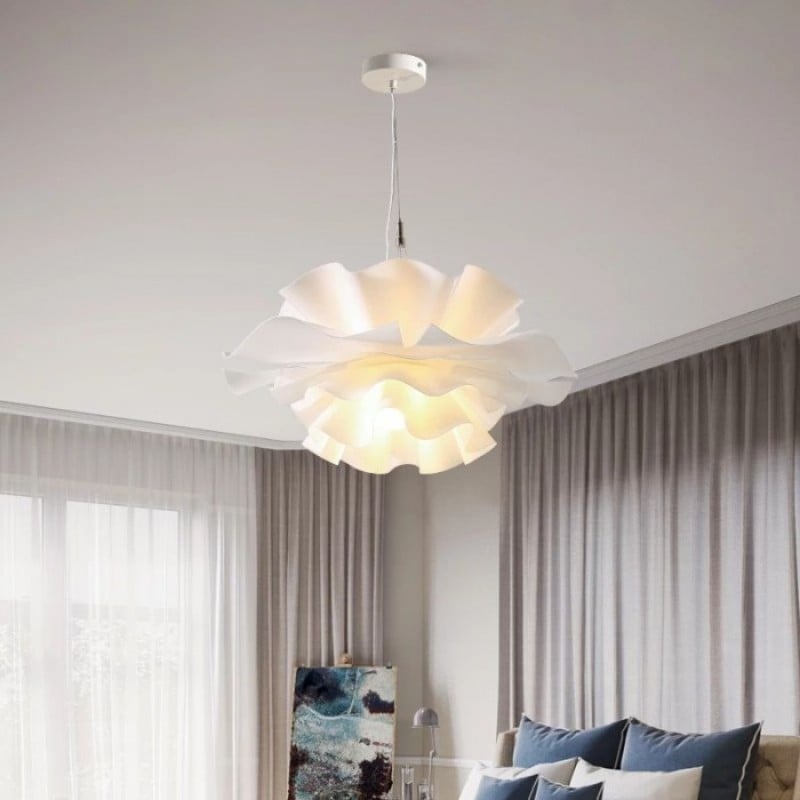Nordic White Lotus Flower Pendant Light S30