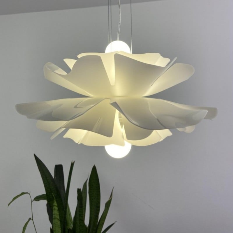 Nordic White Lotus Flower Pendant Light S30