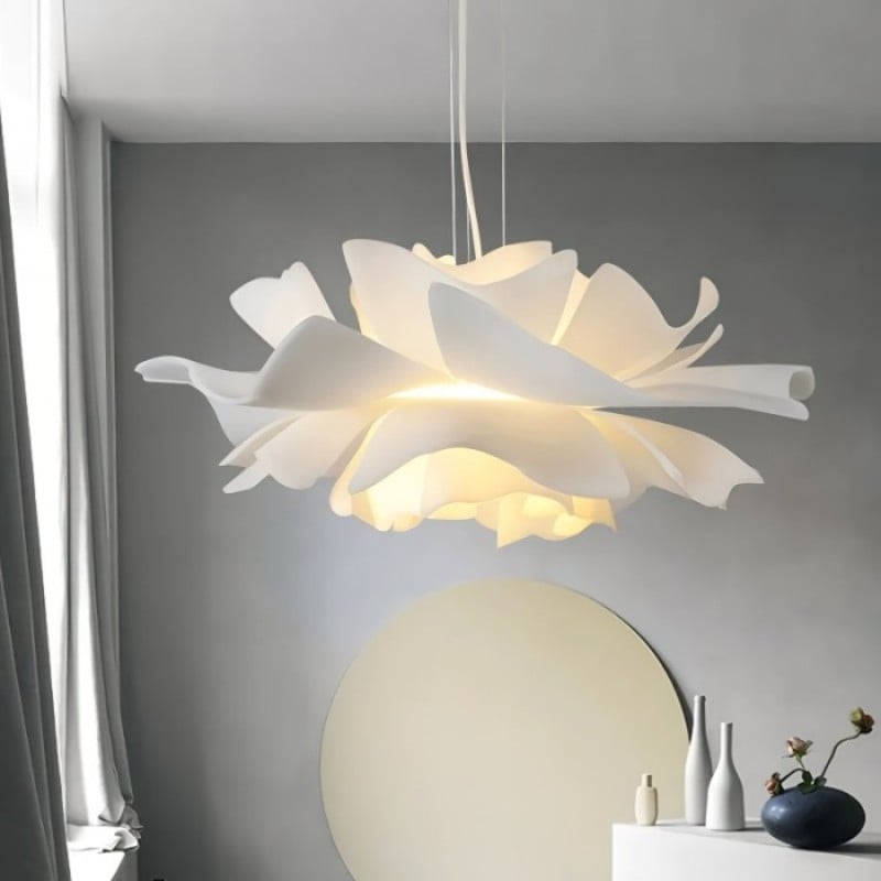 Nordic White Lotus Flower Pendant Light S30