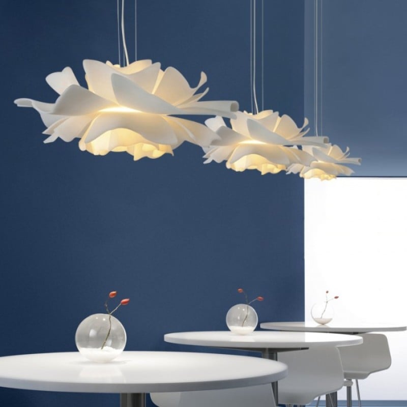Nordic White Lotus Flower Pendant Light S30