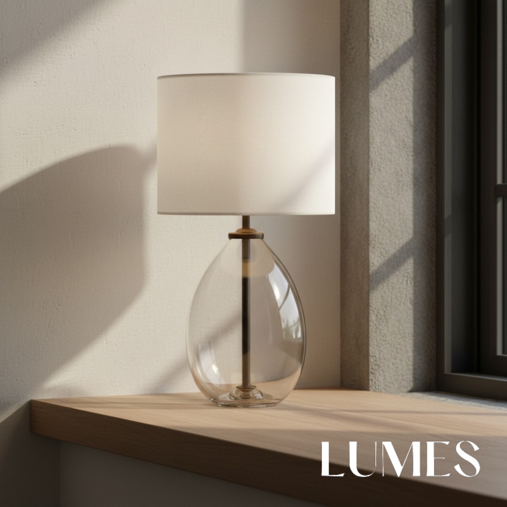 Sustaina lamp beside a window