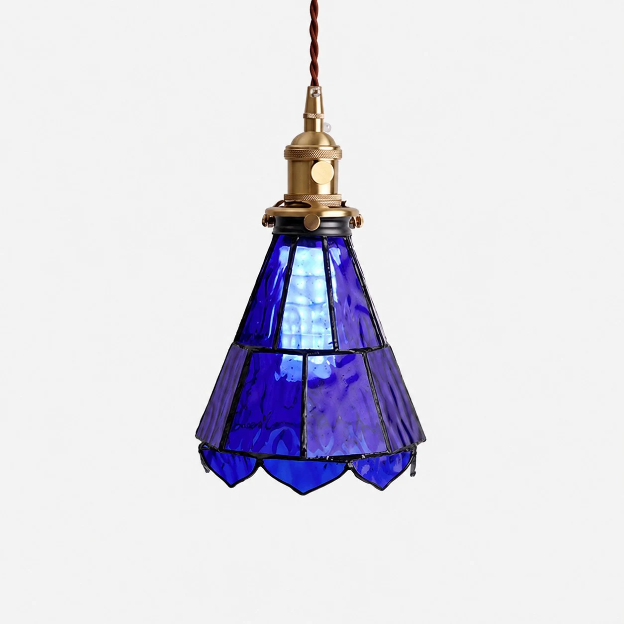 French country ripple glass light fixture