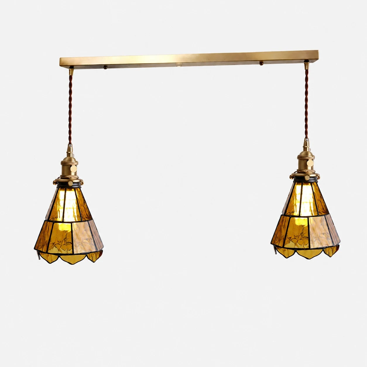 French country ripple glass light fixture