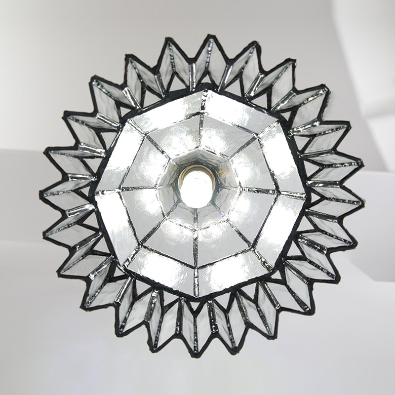 Vintage Stained Glass Pendant Light 10