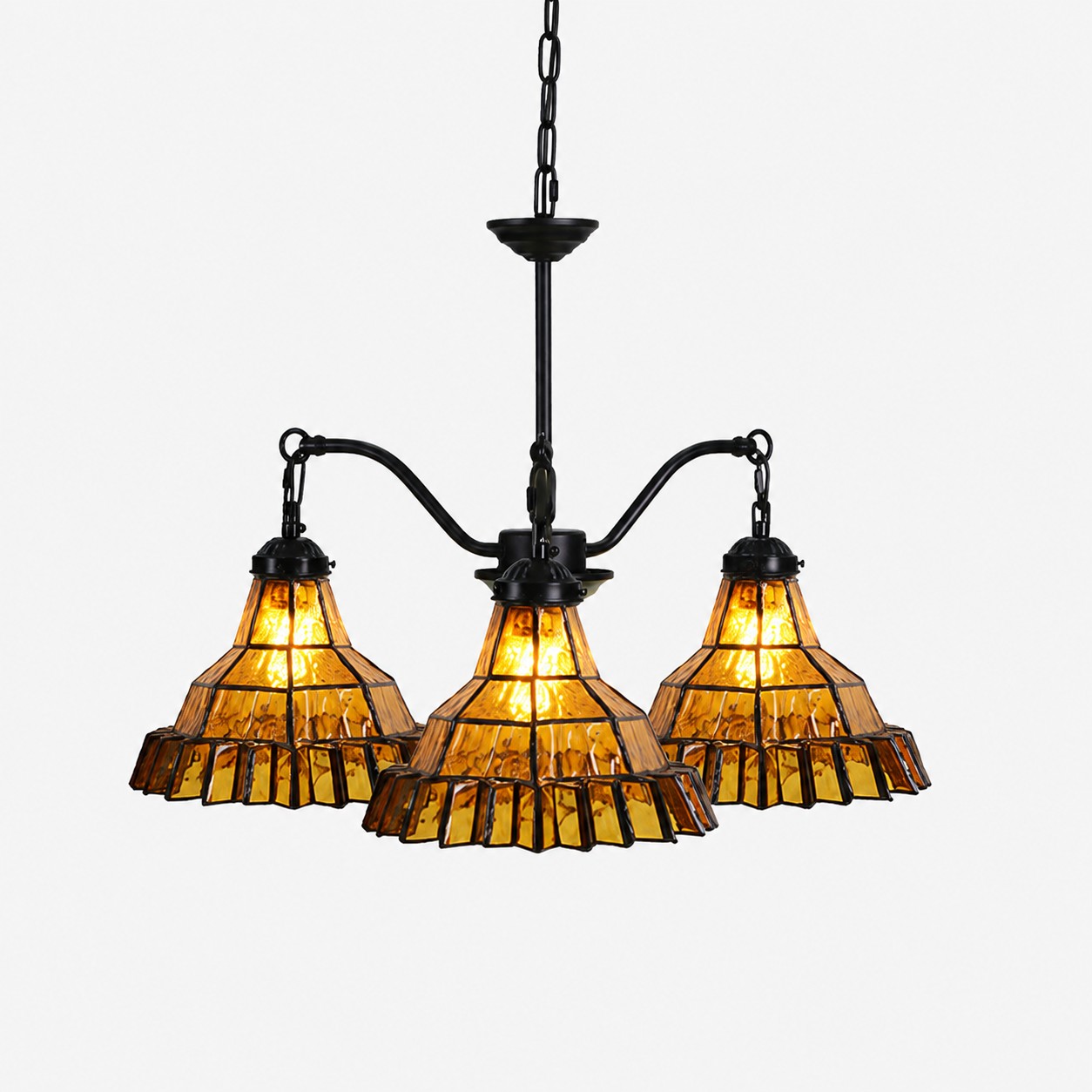 Vintage Stained Glass Pendant Light 7