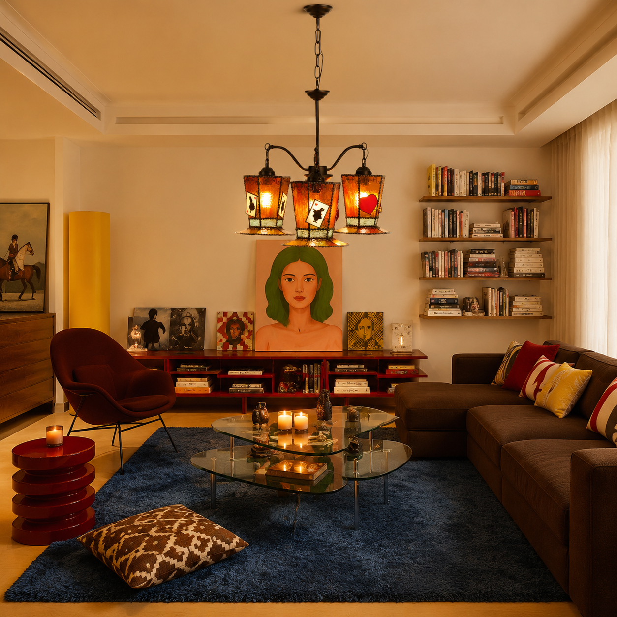 Warm wide living room