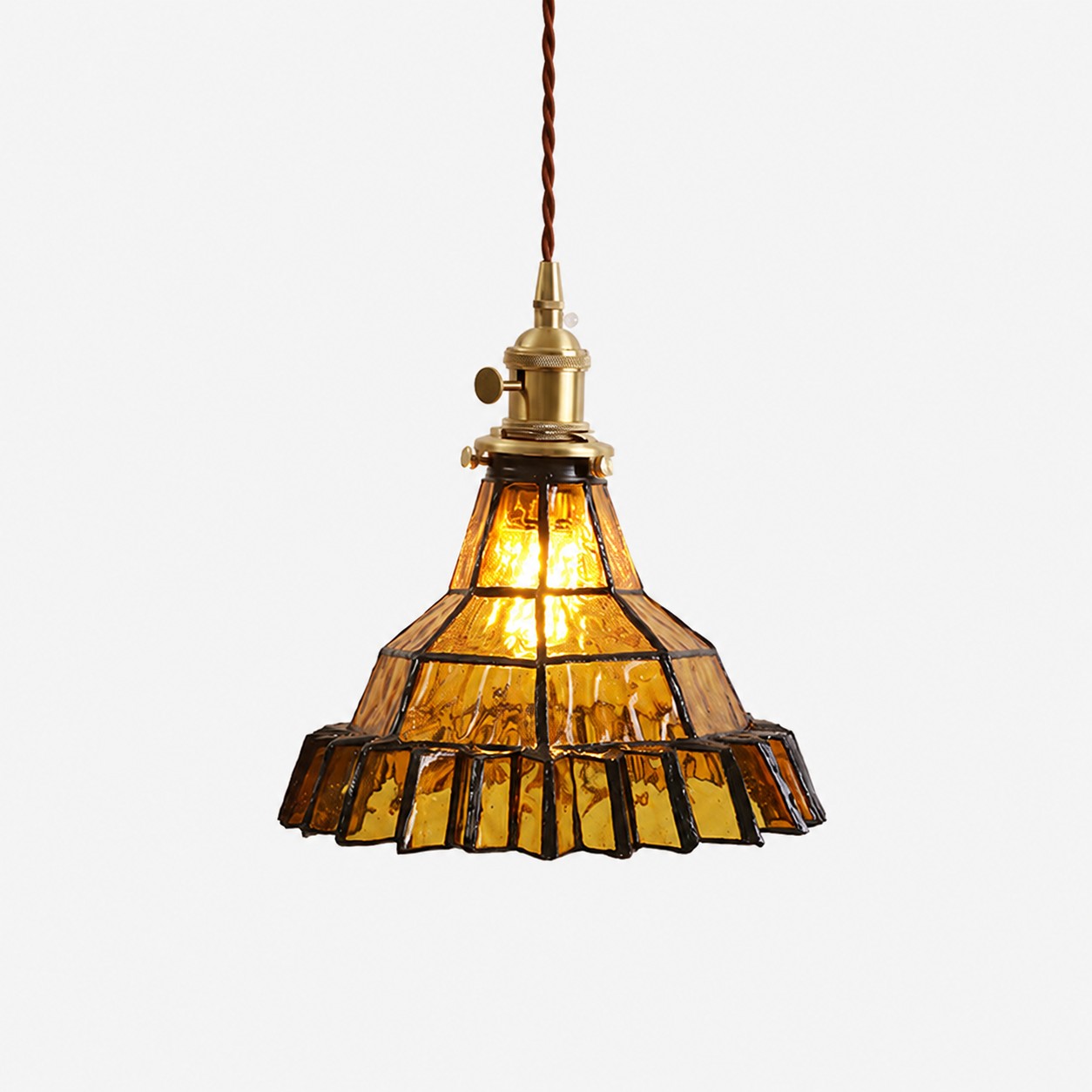 Vintage Stained Glass Pendant Light 6