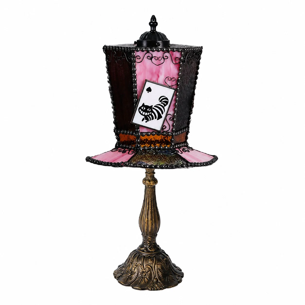 Cat Fairy Card Rose Purple decorative table lamp