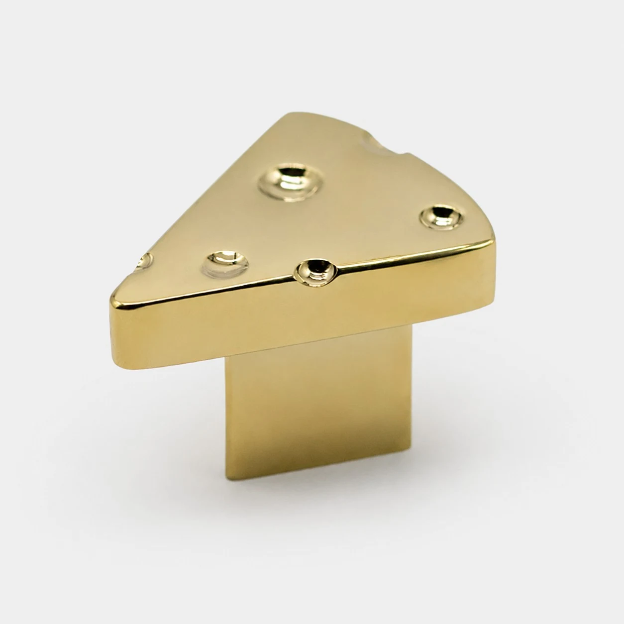 cheese-inspired copper cabinet knob