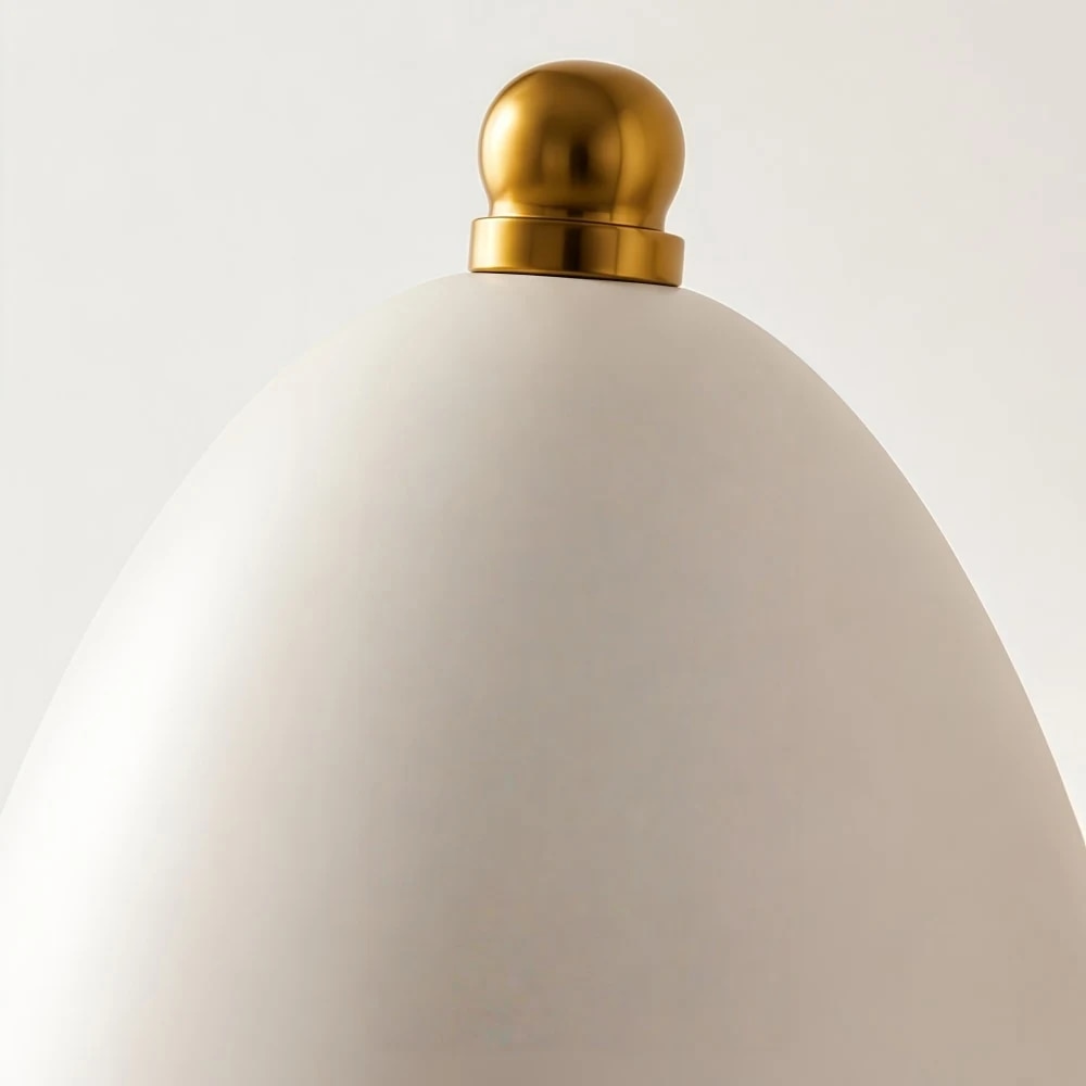 White cone shade finial detail