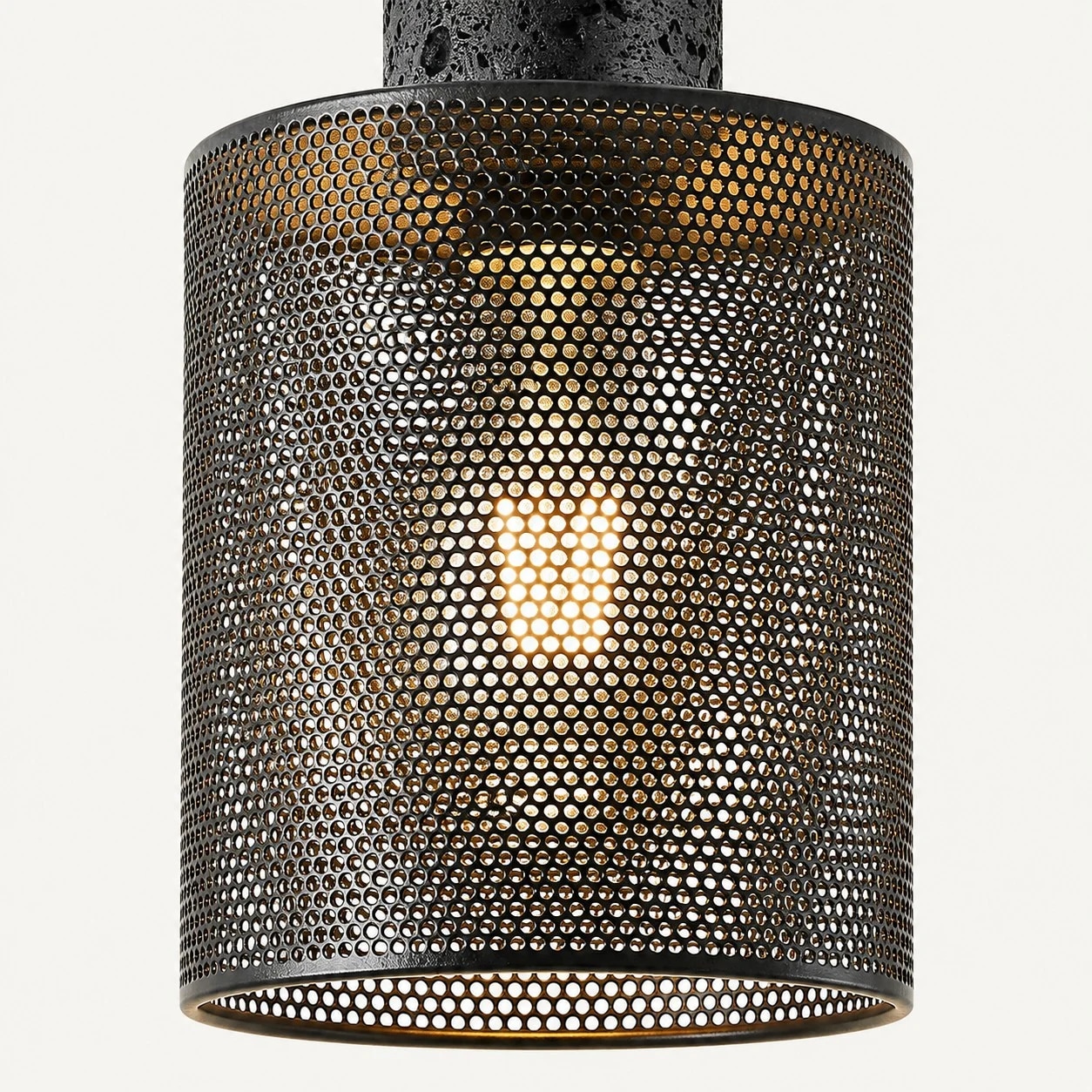 Textured Black Mesh Pendant Light 3