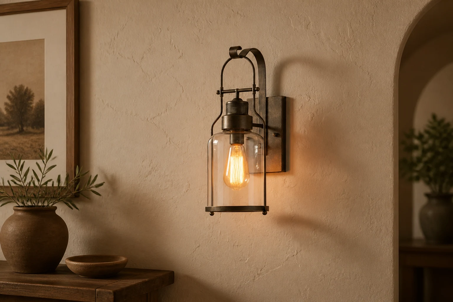 Ivoran wall sconce in a lifestyle scene