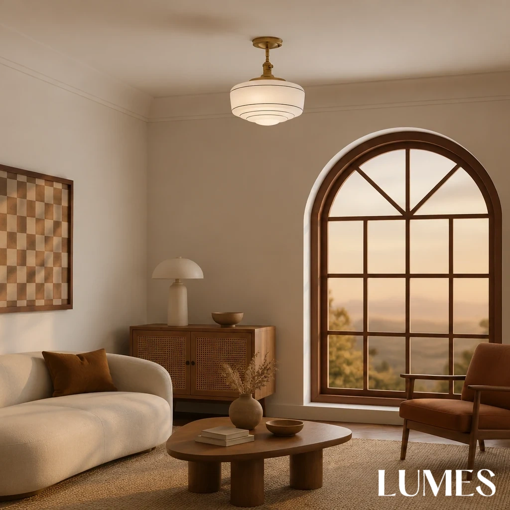 Nalaviro flush mount ceiling light in an additional lifestyle scene