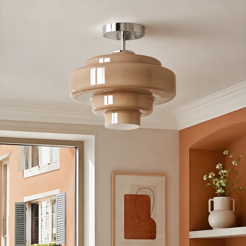 Taupe Koloro ceiling light in a warm dining or kitchen interior