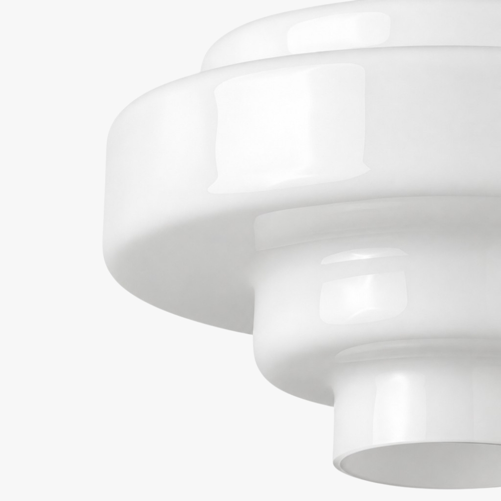 Detail view of Koloro tiered rounded lampshade profile