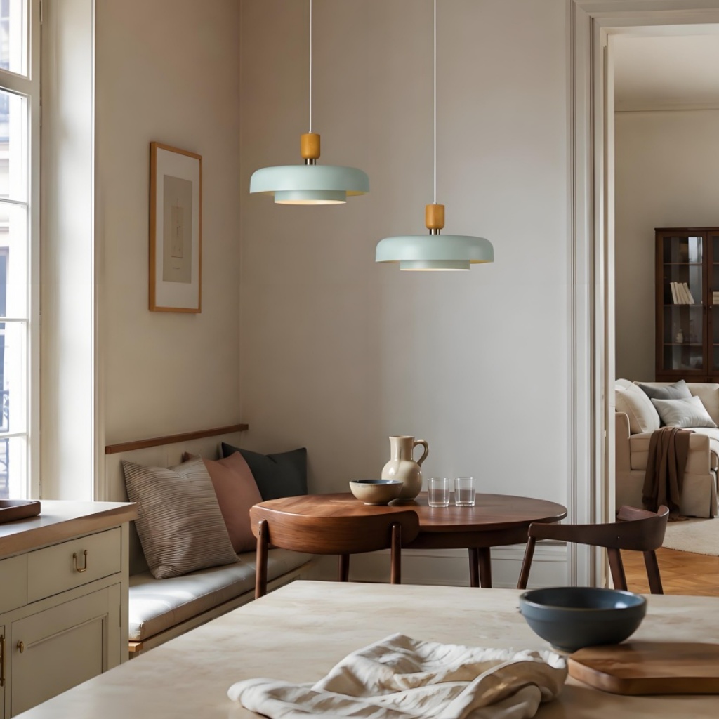 Orbulis pendant lights in a wide room scene