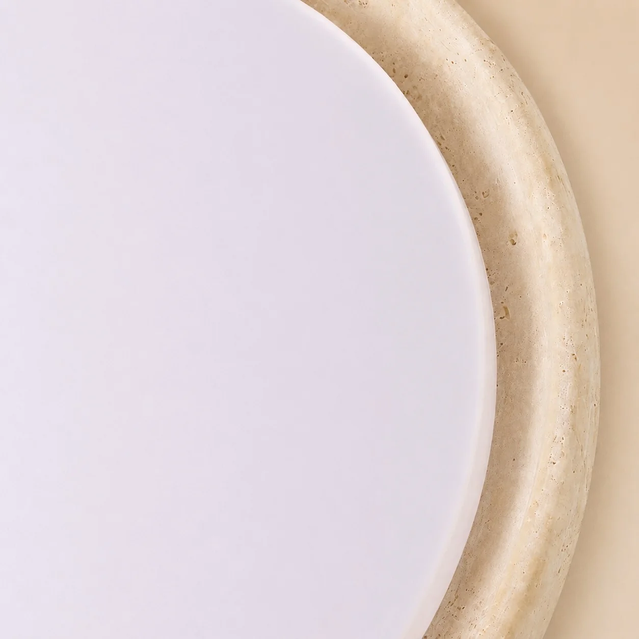 Illuminated travertine ceiling light