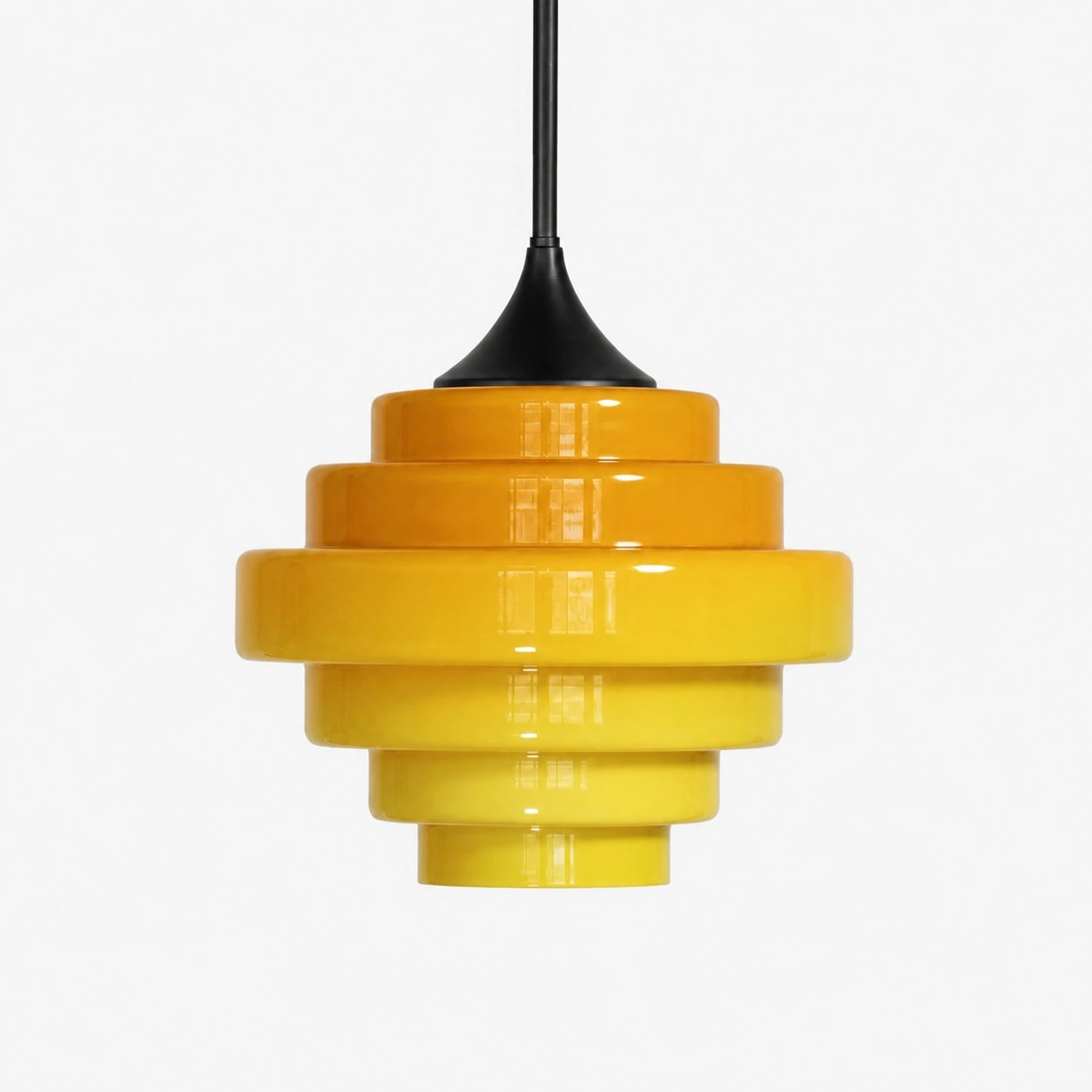 Żółta lampa wisząca Sanenos