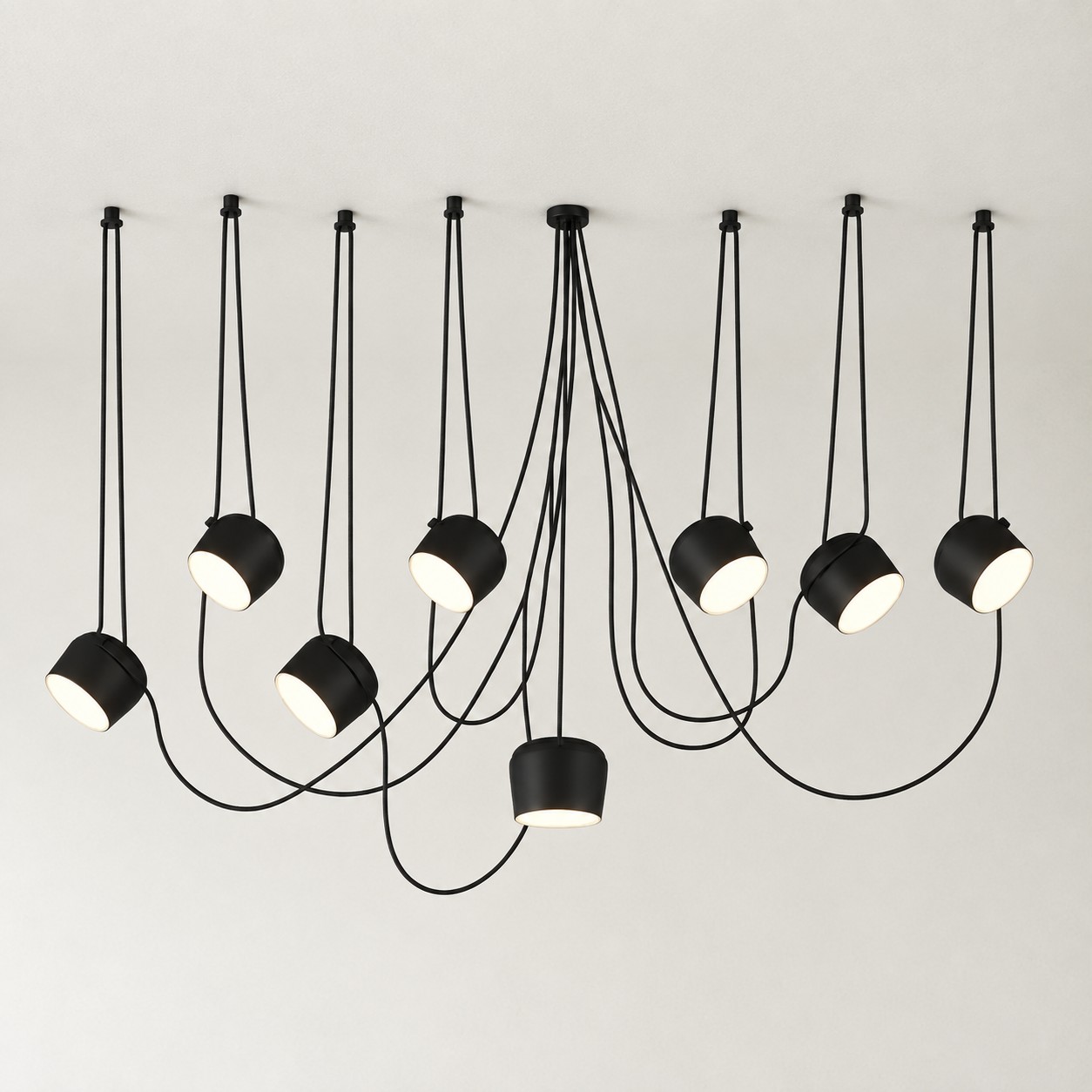 Aim pendant 8-head czarny configuration