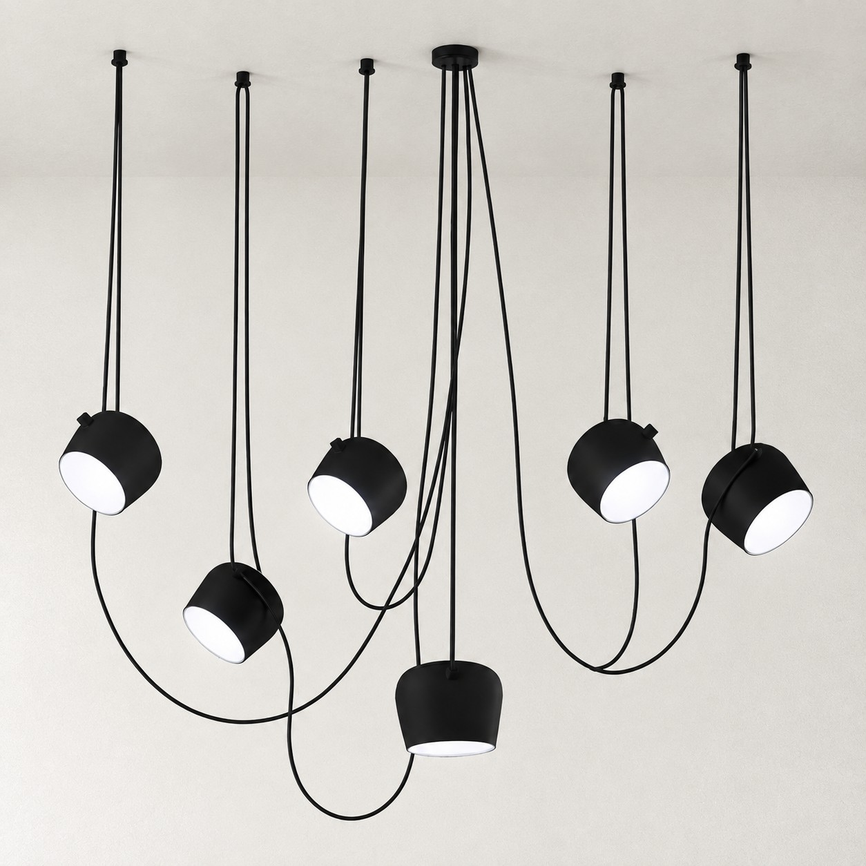 Aim pendant 6-head czarny configuration