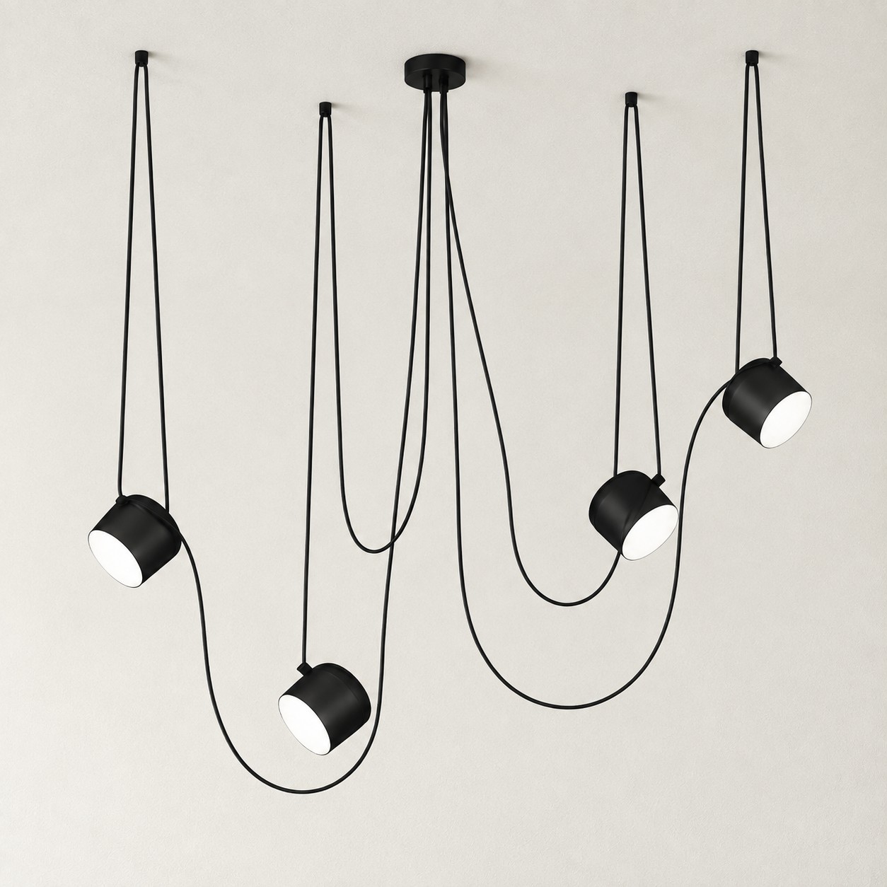Aim pendant 4-head czarny configuration