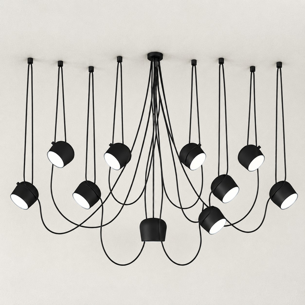 Aim pendant 10-head czarny configuration