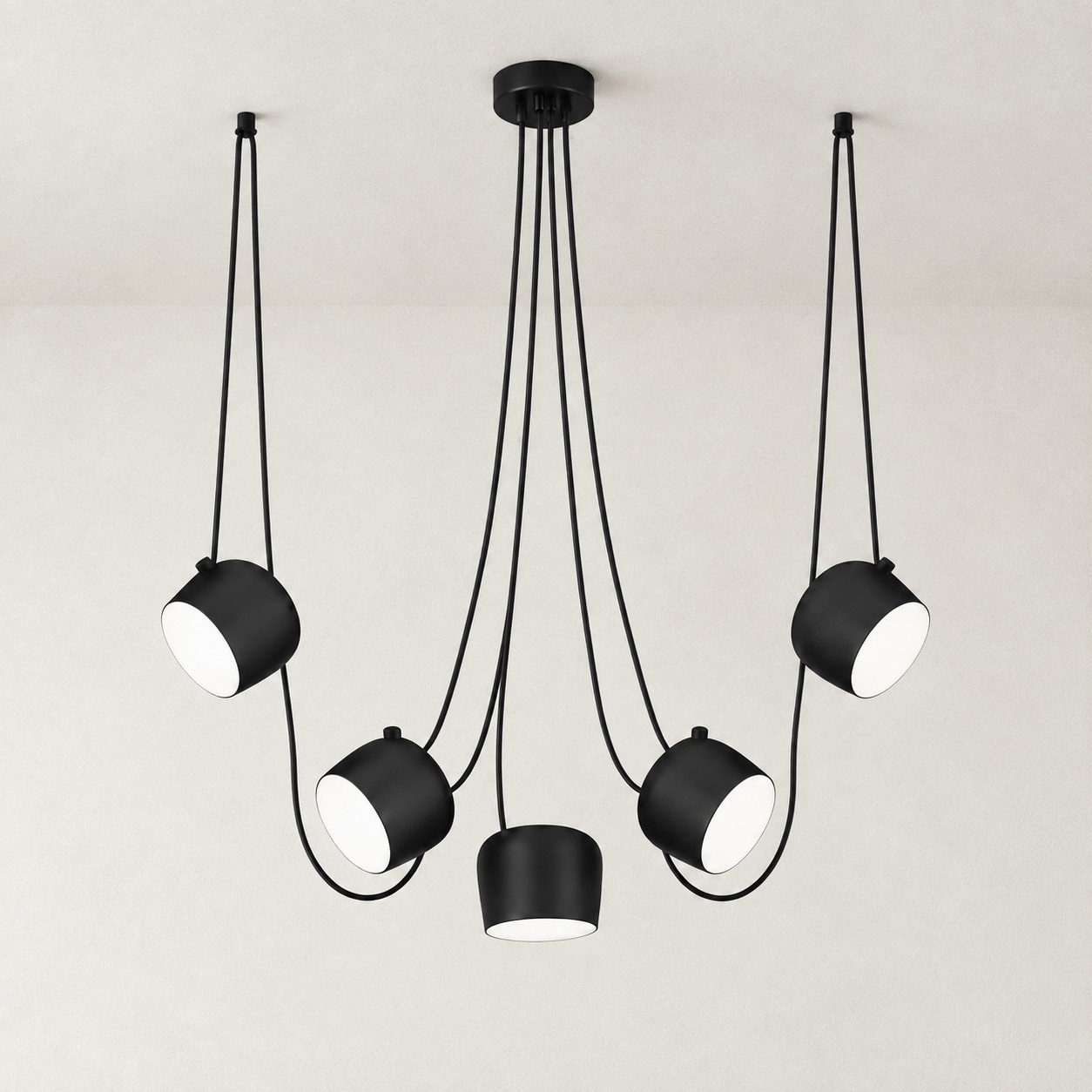 Aim pendant 5-head czarny configuration