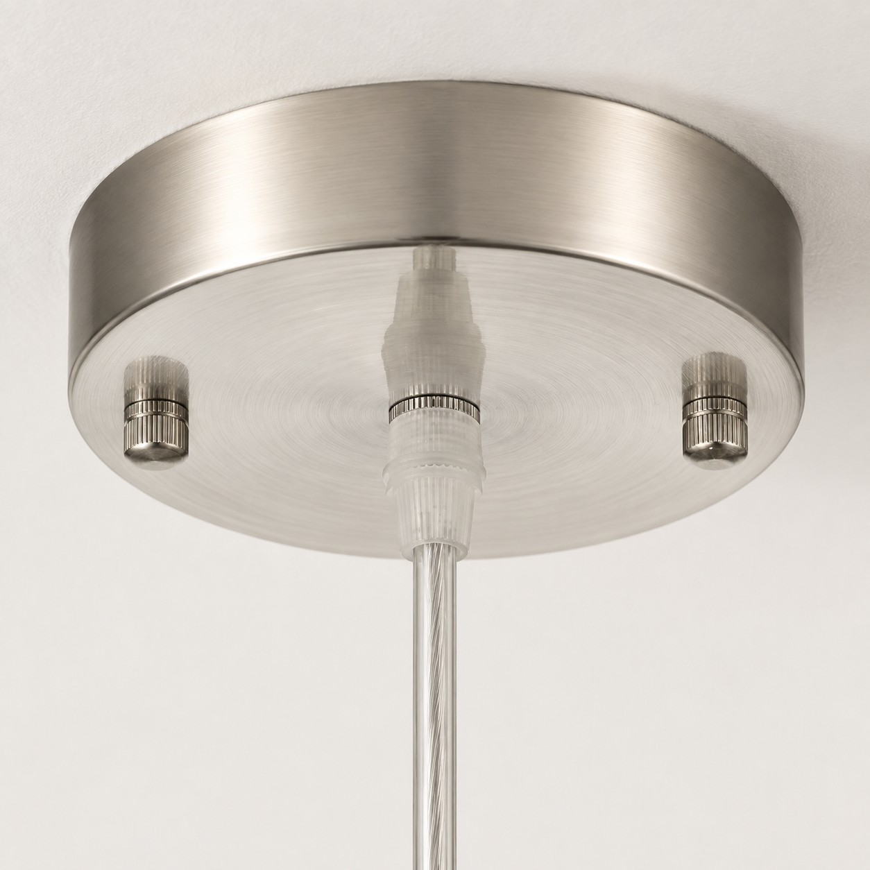 Chrome Finish, Clear and White Shades | Modern Double Glass Pendant Light — A layered perspectiv