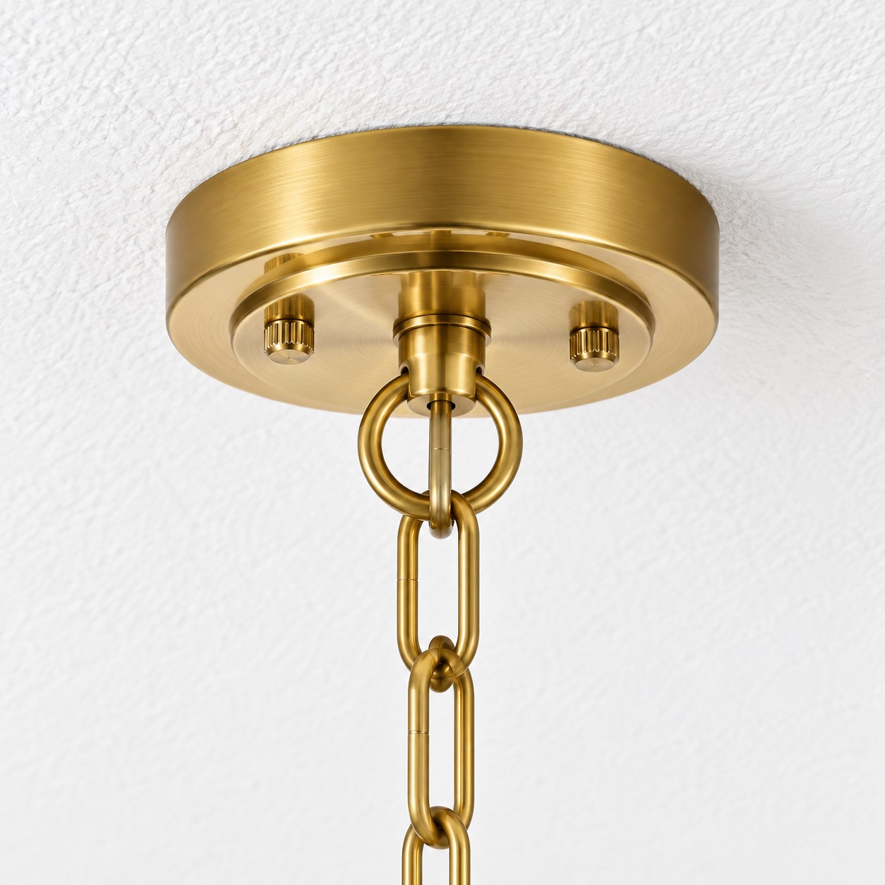 Clear Hammered Glass Pendant Light — Adjustable Chain — 13.8 inch / 35 cm, Gold, Chrome
