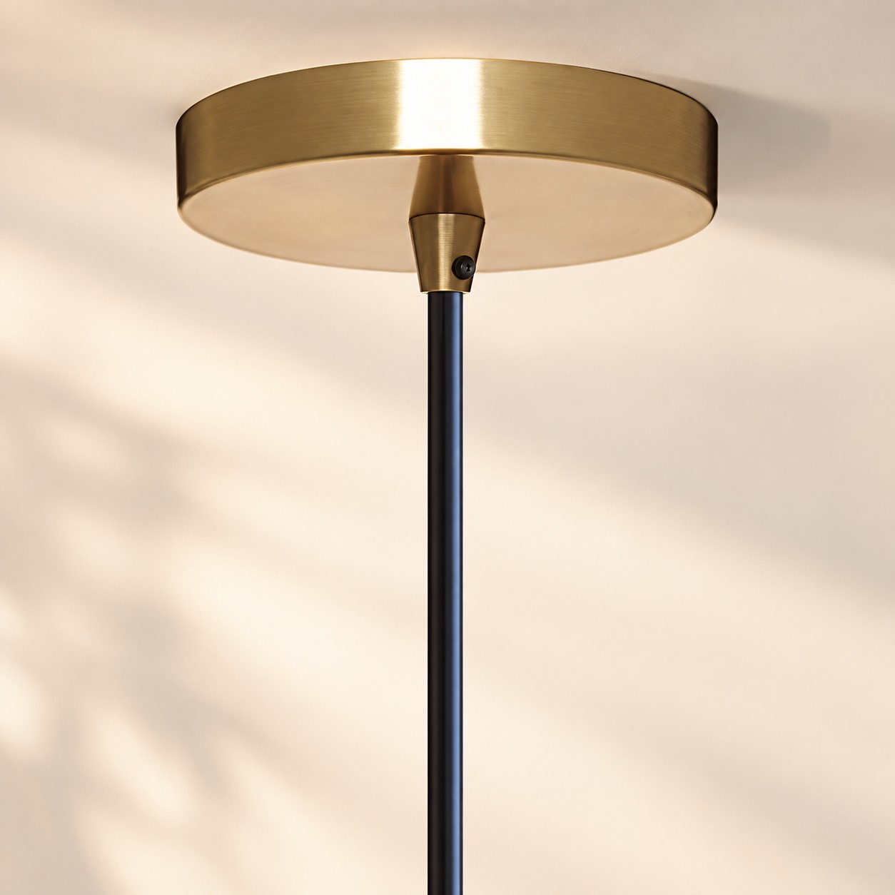 Brass-Finish Canopy | Hand-Blown Glass Globe Pendant — A layered perspective