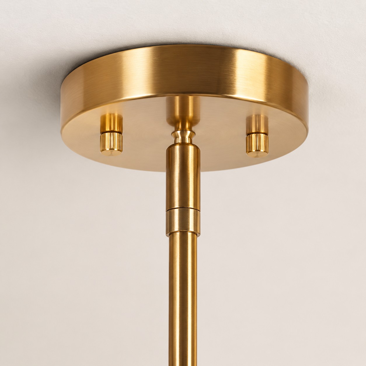 Ribbed Glass Single-Light Dome Pendant | Brass Finish — A layered perspective
