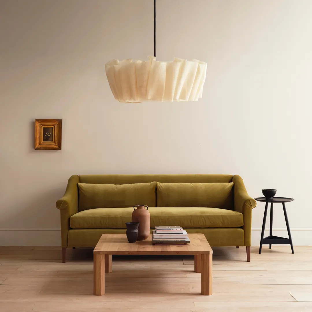 Nordic Linen Pleated  Fabric Pendant Light Lampshade