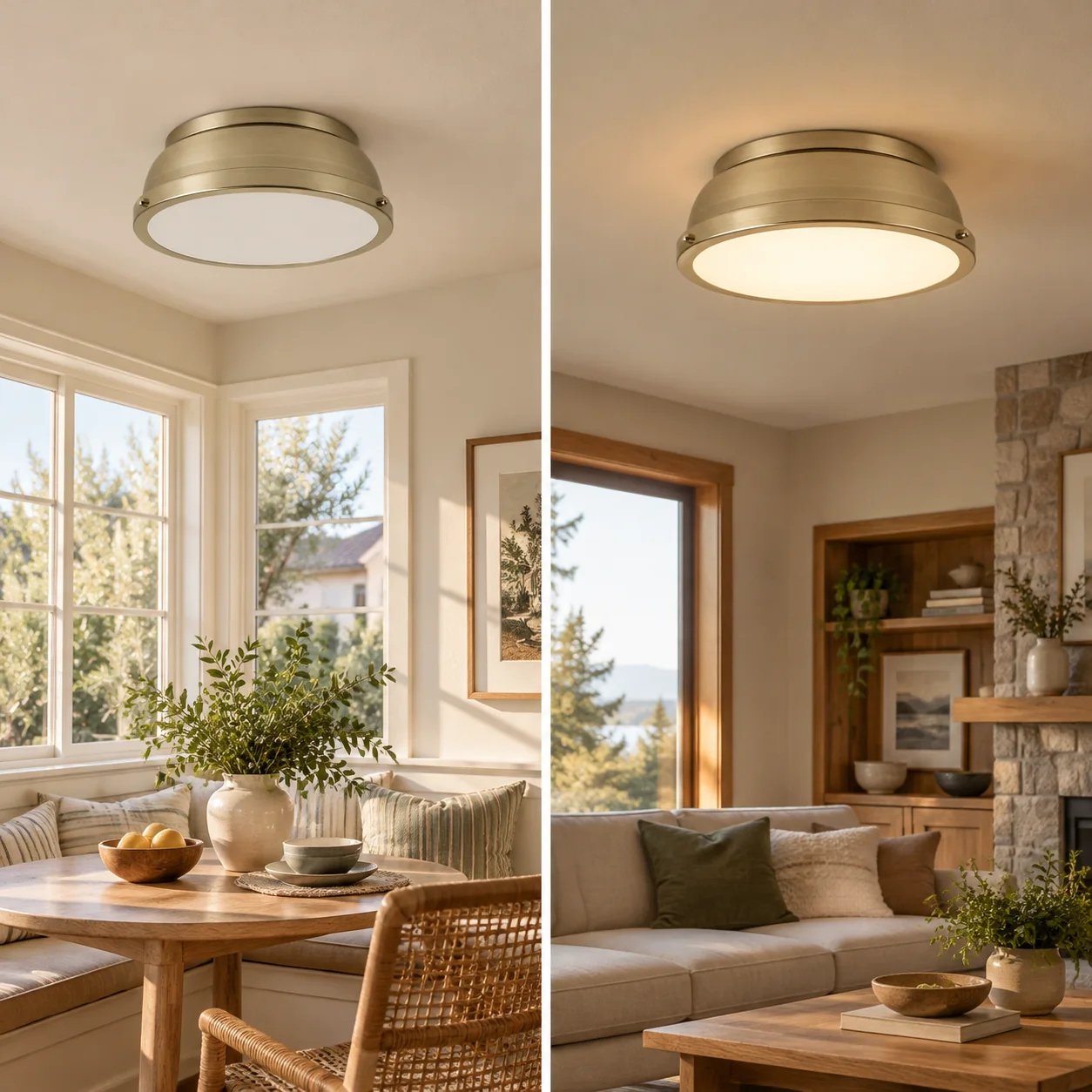 Textured Dome Ceiling Light | Frosted Diffuser — A layered perspective - New2609-1024494 interior scene