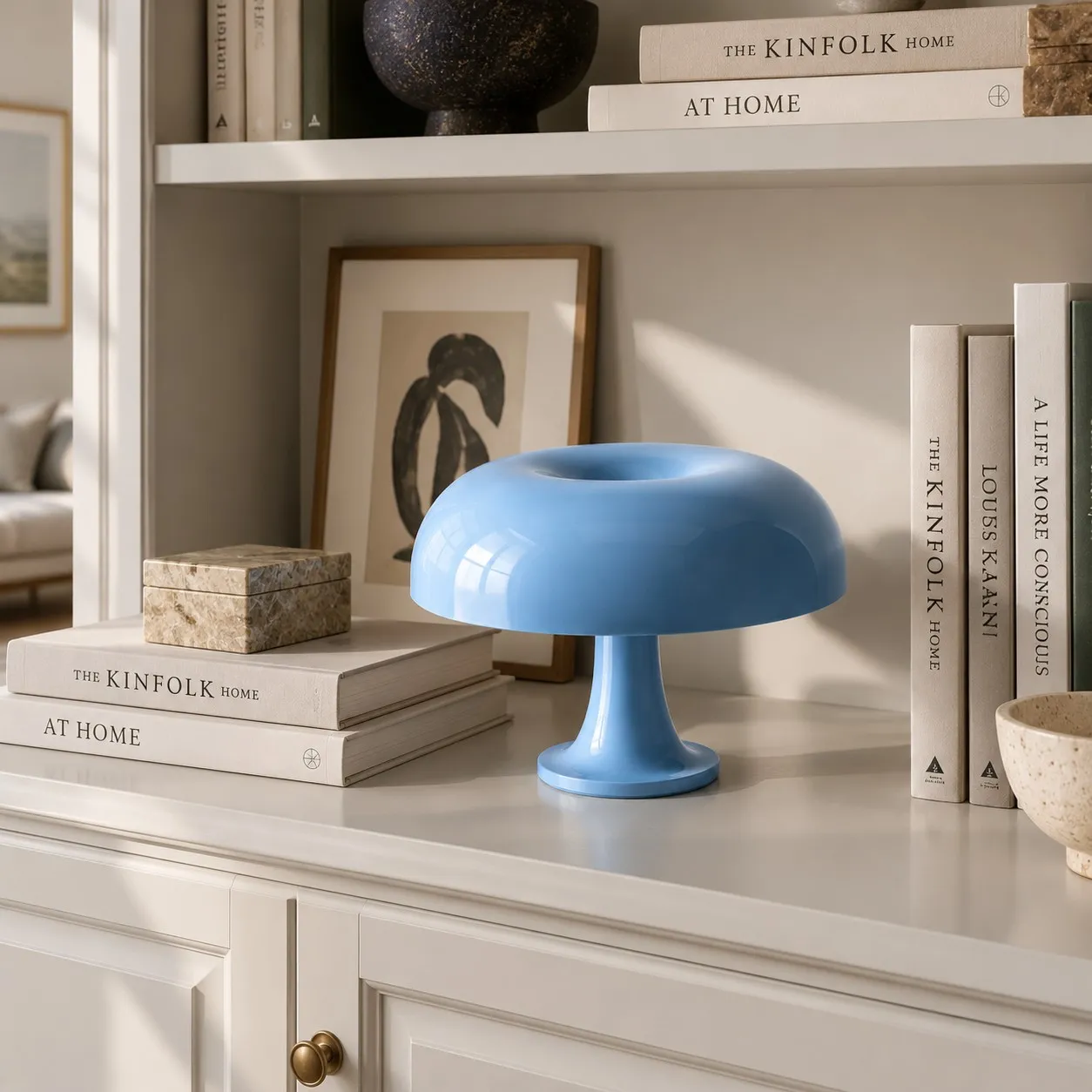 Azzurro cielo Nessino table lamp styled in an interior