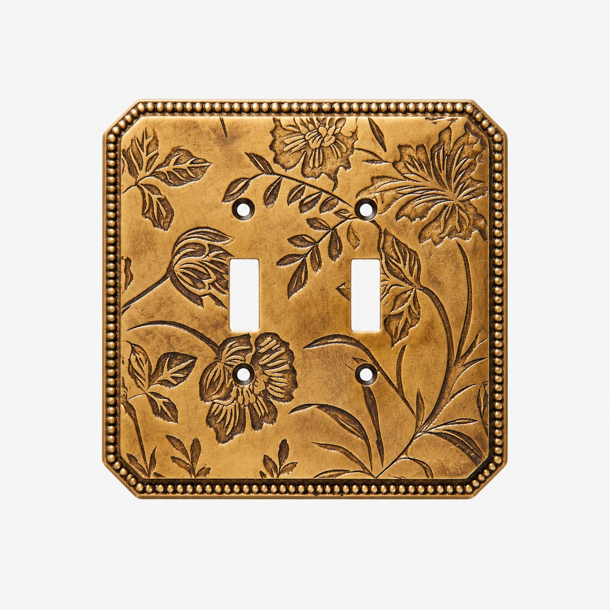 Antique brass double toggle plate