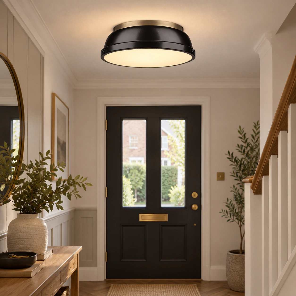 Textured Dome Ceiling Light | Frosted Diffuser — A layered perspective - New2609-1024493 interior scene