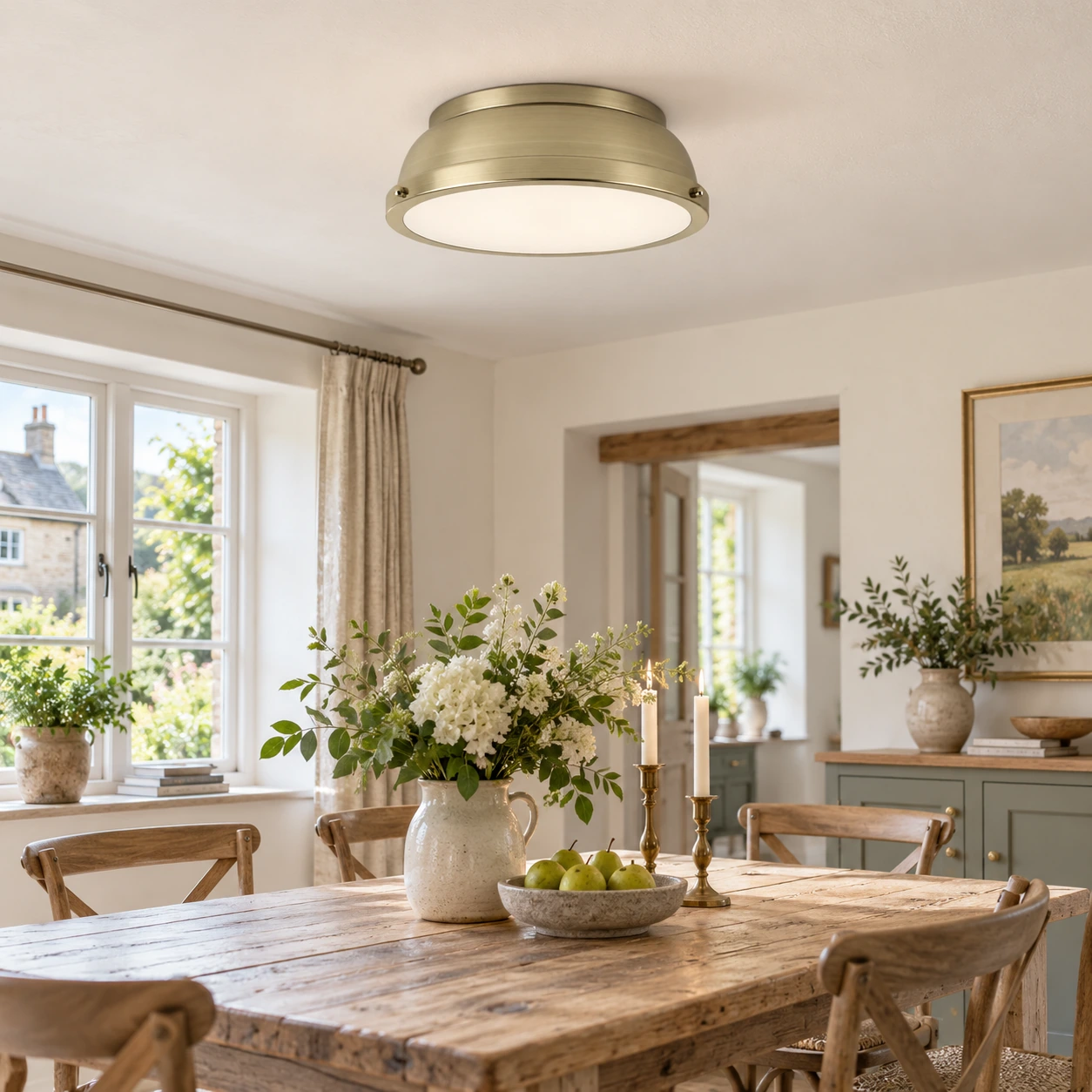 Textured Dome Ceiling Light | Frosted Diffuser — A layered perspective - New2609-1024494 interior scene