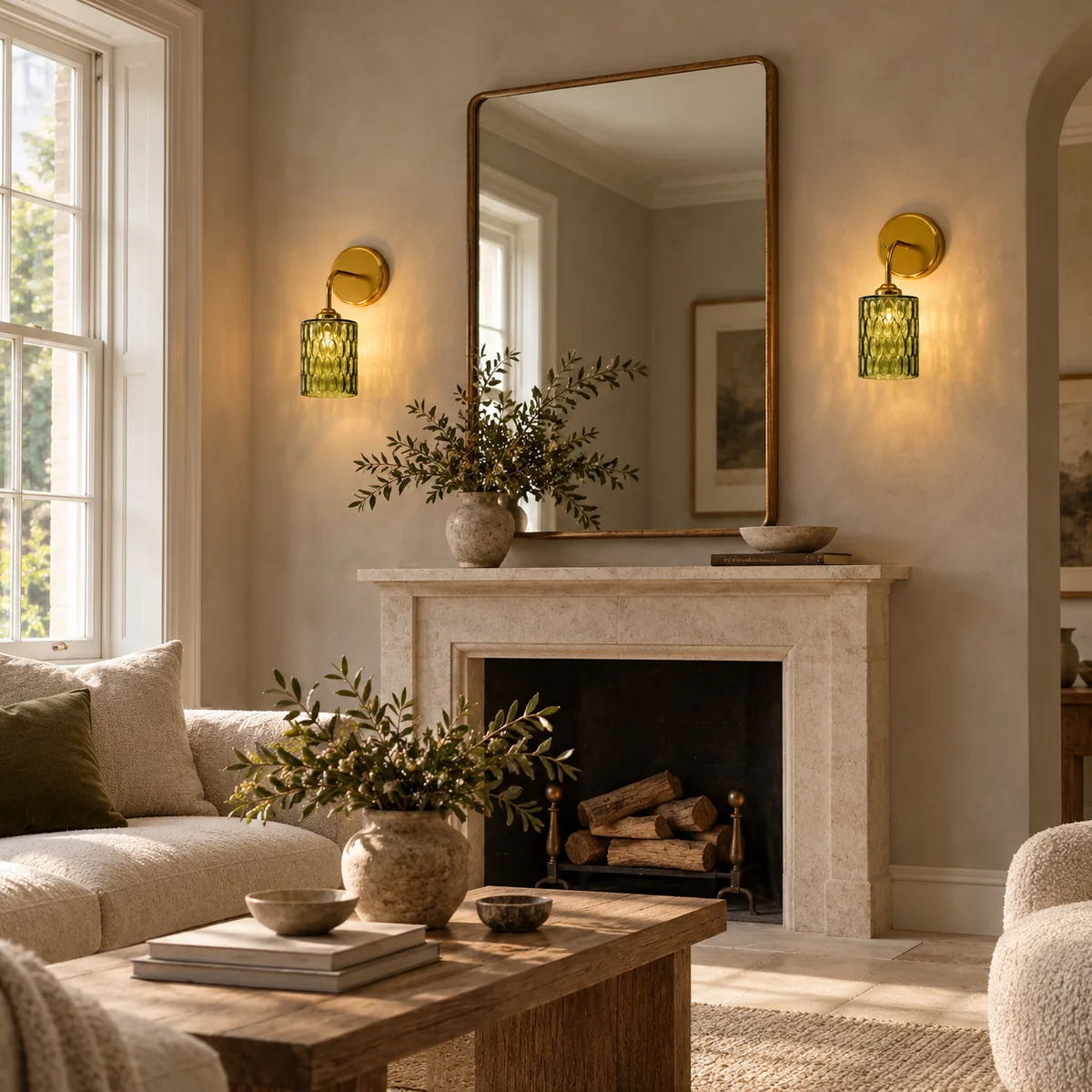 A Quiet Hammered-Glass Wall Sconce