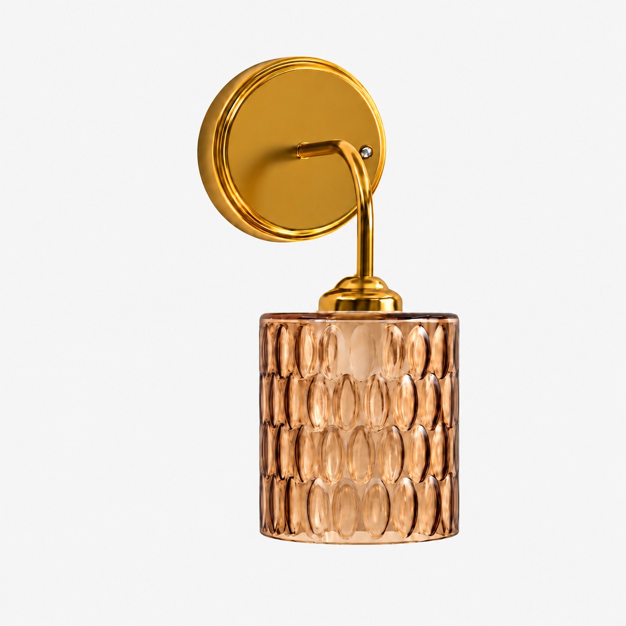 Brown hammered-glass wall sconce, individual